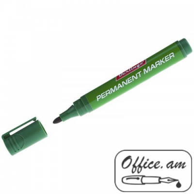 Маркер перманентный зеленый, пулевидный, 3 мм
