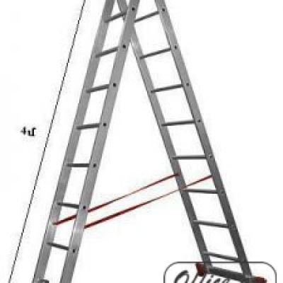 Алюминовая складная лестница, высота 8 м