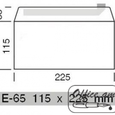 Конверт белый E65 (115х225 мм)-самоклей