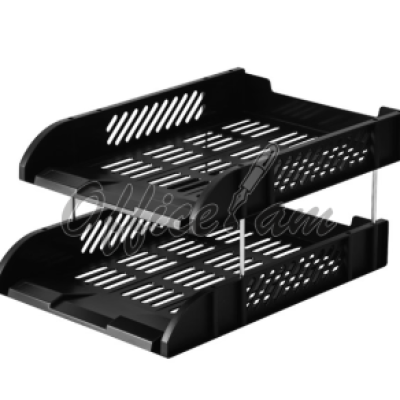 Лоток для бумаг горизонтальный , пластиковый, двухэтажный