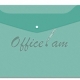 Пaпка-конверт на кнопке А4, зеленая