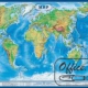 Физическая карта мира 67x98 см