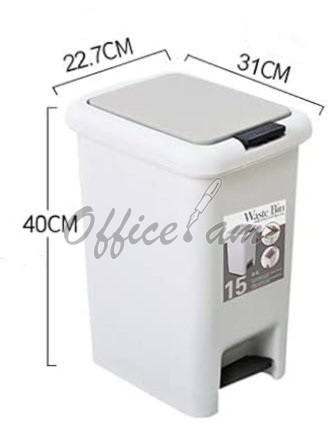 Աղբաման 15լ, պլաստիկ, ոտքի սեղմակով