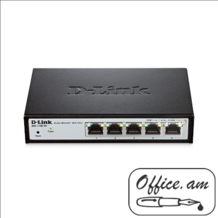 D-LINK DGS-1100-05, 5 10/100/1000BASE-T ports compact EasySmart switch