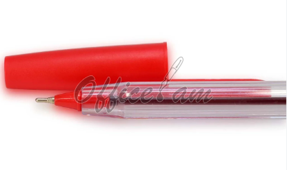 Գրիչ գնդիկավոր Dolphin Clear stick 0.7մմ, կարմիր