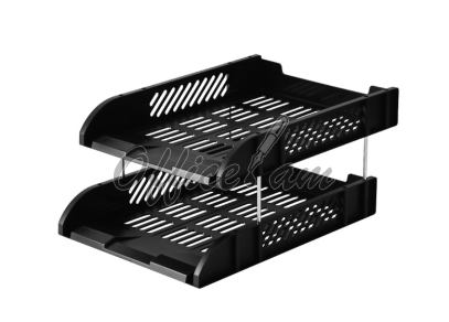 Лоток для бумаг горизонтальный , пластиковый, двухэтажный