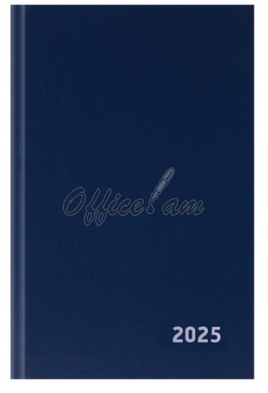  Օրգանայզեր ամսաթվային կոշտ կազմով, 2025թ. A5, 168թ, կապույտ 
